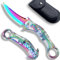 MADSMAUG Klappmesser, 60HRC 9Cr18Mo KLINGE Drache Klappmesser mit Scheide, coole bunt Taschenmesser Geschenk Edc Messer für Männer im Freien Überleben Camping (bunt)