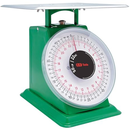 Tada Robuste Küchenwaage mit mechanischem Zifferblatt, 22,7 kg | Edelstahl-Plattform