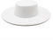 Bywenzai Männer Frauen Filz Top Hüte Fedora Panama Hüte Gepolsterte Zylinder Für Männer Und Frauen, Flache Hüte Aus Wollfilz Mit 10 cm Krempe, Filzhüte Mit Großer Krempe, Fedora M(56-58Cm) Weiß