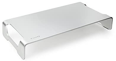 Monkey Ladder Aluminium Monitor and Laptop Riser Stand, Adjustable Height, Non-Slip, Ideal for Ergonomics in Offices and Homes.