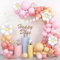 Gänseblümchen Geburtstag Luftballons Set, Pastell Luftballon Girlande Kit mit Blume Folienballon Banner, Retro Aprikose Rosa Party Ballons für Boho Hochzeit Baby Shower Geburtstag Jahrestag Verlobung