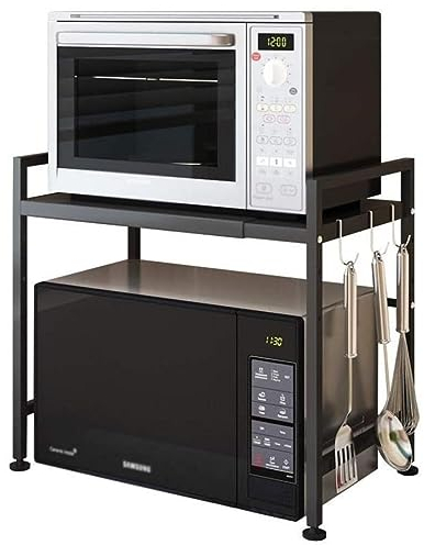 XYMJT Rejilla para Horno microondas Soporte para microondas Estante para microondas de Metal La Longitud del Estante para Especias del Horno se Puede Estirar libremente Estante para Alma