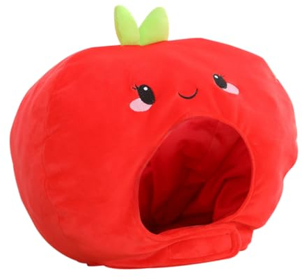 BESTonZON Partyhüte Erwachsene Apfel Hut Cartoon Hut Plüsch Kopfbedeckung Cartoon Äpfel Plüsch Hut Äpfel Plüsch Kopfbedeckung Lustiger Apfel Hut Cosplay Plüsch Hut Party Hut Requisite Foto Requisite
