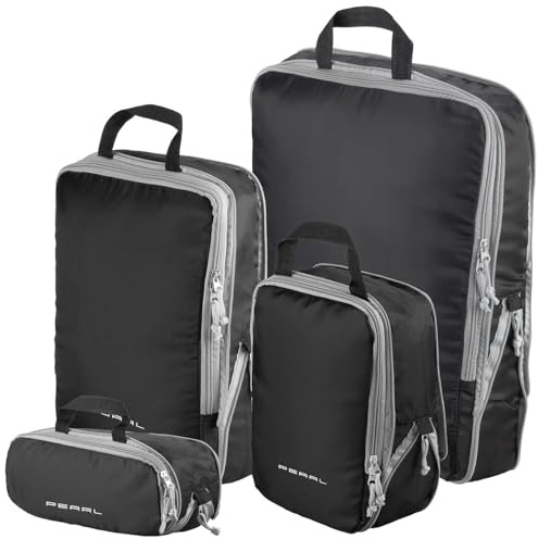 PEARL Kompressionstasche: 4er-Set Kompressions-Packtaschen für Handgepäck, je Größe S, M, L & XL (Ordnungstaschen, Pack-Organizer, Damen)