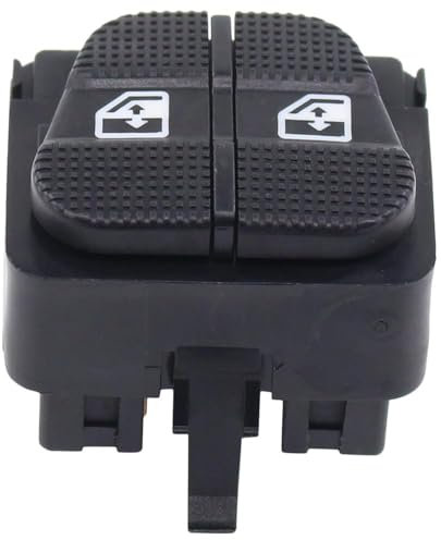 GLYGLY Fensterheberschalter Ersatz Passend für VW Golf 3 Cabrio Passat B3 B4 1H0959855, Schalter Fensterheber Fenstersteuerungsschalter Doppelschalter elektrischer
