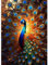 DAERLE Diamond Painting Kits für Erwachsene, Beleuchteter Pfau, 5D Pfau Diamant Malerei Set, DIY Diamantmalerei Basteln Bilder Arts als Geschenk für Home Wand Décor 30x40cm