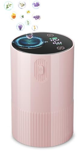 Difusor sin agua para aceites esenciales: difusor portátil de aceite esencial nebulizante, difusor de aroma para coche, uso de viaje, hogar