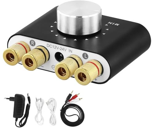 QWORK® Mini Verstärker Bluetooth, Digital Power Amplifier HiFi Stereo Verstärker 50W × 2, Bluetooth verstärker für Lautsprecher