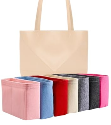 Xoppia Taschen-Organizer, kompatibel mit Loewe Medium Puzzle Fold Tote, Filztascheneinsatz für Handtasche, Tascheneinsatz für Damen, Tragetaschen (Braun, Stil A: Belichtung)