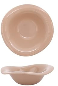 Assiettes de fruits, Bol à yaourt en céramique, bol à Dessert for petit déjeuner, bol à collation, salade, assiette à fruits, bol irrégulier, assiette à pâtes, pour comptoir de cuisine(Brown)