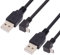 chenyang Lot de 2 câbles USB vers micro USB, USB 2.0 mâle vers micro USB 5 broches mâle, transfert de données, câble d'extension coudé à 90 degrés vers le haut/bas 0,5 m