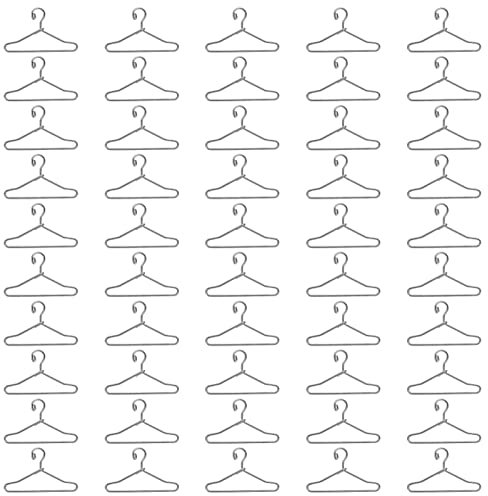 BRIGHTFUFU 50stücke Metall Mini Puppen Kleiderbügel Praktische Mini Kleiderständer Für Puppenmode Silber Für Puppenschränke Und Garderoben Stabil Und Handlich