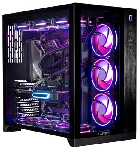 Captiva Highend Gaming PC R89-047 AMD Ryzen 7 7800X3D, 32Go / GB DDR5 RAM, 2TB M.2 SSD, NVIDIA GeForce RTX 5080 (16GB GDDR7), X670E, Windows 11 Home
