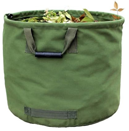 Robuster 125 l Gartenabfallsack – Segeltuch, verstärkte Griffe, langlebig und wiederverwendbar für Blätter, Äste und Lagerung im Freien