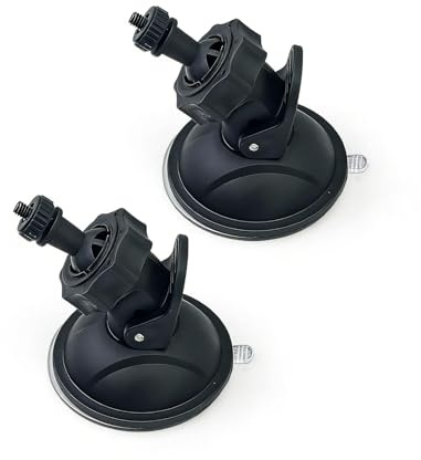 SEYUGOPTI Support pour Caméra Embarquée, Ventouse pour Angle de 360 Degrés pour la Conduite de Caméra DVR Caméscope GPS, Lot de 2