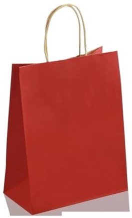 Papiertüten Mit Henkel 10/30/50pcs Holiday Party Bag With Handle Jewelry Shopping Bag Christmas Marriage Colored Paper Bag(Red,30PCS)