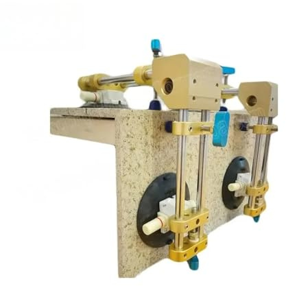 Adjustable Stone Clamp Set - 90 Degree Seam Setter with Vacuum Suction Cup for Granite and Glass Joining, Precise Leveling, 2pcs