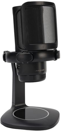 MENDUNER Gaming USB Microphone with RGB, Cardioid Condenser, Pop Filter & Touch Control for PC, Streaming, Podcasting, Desktop Setup