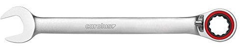 CAROLUS Maul-Ringratschenschlüssel 14 mm, 15 Grad abgewinkelt, umschaltbar, 1 Stück, 1710.0140