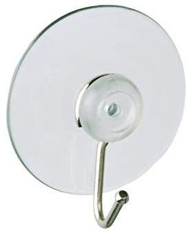 WENKO Saughaken Nickel Transparent 4er Set - 4er Set, ohne Bohren, Kunststoff, 4.2 x 4.8 x 2 cm, Transparent