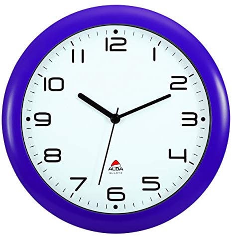 Alba P Orologio da Parete Silenzioso Hornew da 30,5 cm, Silicone, Viola, 30 cm