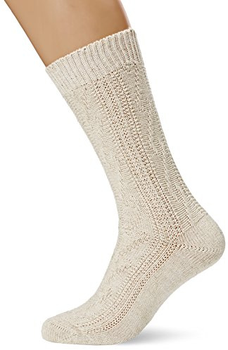 Lusana Herren Trachtensocke Johann Trachtenstrümpfe, Beige (beigemeliert 75), 36/37