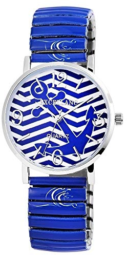Excellanc Damen – Uhr Edelstahl Zugband Maritim Armbanduhr Analog Quarz 1700006