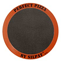 Silpat Tapis de cuisson circulaire en silicone anti-adhésif pour pizza Résistant à la chaleur, durable, facile à nettoyer, réutilisable, flexible, passe au four et au lave-vaisselle (30,48 cm)
