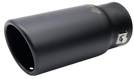 Simoni Racing TRX/01N Universal Stainless Steel Double Round Exhaust Terminal, Black