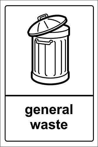 General Waste Recycling Sign - 1.2mm Rigid plastic 300mm x 200mm