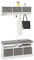 SoBuy Wandgarderobe-Set Flurset Flurmöbel Schuhbank mit Sitzfläche Flurgarderobe, weiß und grau FSR67-HG+ FRG282-W