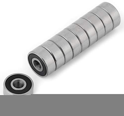Yanmis Miniatur-Kugellager, 10er-Pack 623-2RS 3 × 10 × 4 mm / 0,31 × 0,74 × 0,23 Zoll hitzebeständiges, abgedichtetes Rillenkugellager