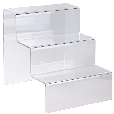Tuana-Display 3-stufige Dekotreppe · 4 mm Acryl · 220 mm breit, Arylglas, Schaufenster Warenträger, Dekoration