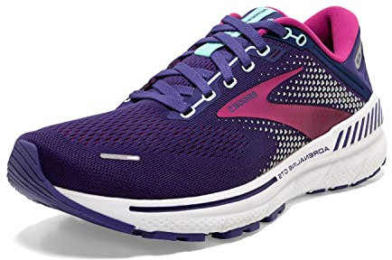 Brooks Adrenaline GTS 22 Women's Running Shoes, Navy/Yucca/Pink - 5.5 UK