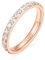 Zakk Eternity Ring 3mm Damen Ewigkeitsringe Titan Verlobungsringe Eheringe Trauringe Memoirering mit Zirkonia Silber Gold Rosegold (Rosegold-halb Zirkonia, 53 (16.9)