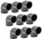 PVC-Winkel-Muffe 90° I 50mm I 1 1/2 Zoll I 9 Stück Klebemuffe I Rohrmuffe mit 2-Anschlüssen I Rohr-Verbindungsstück Rohr PVC-Fitting I bm094