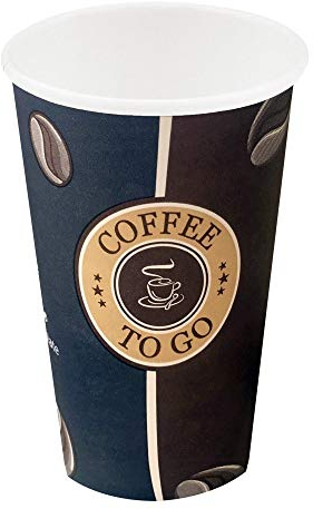 50 Stk. Kaffeebecher Topline Slim, Coffee to go, Pappe beschichtet, 300 ml
