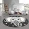 Teppich-Traum Kinderzimmer Teppich Baby Spielteppich 3D Optik High Low Effekt Elefant Creme grau schwarz, 200 cm rund