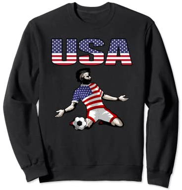 Fußball-Fans Trikot mit USA-Flagge Sweatshirt