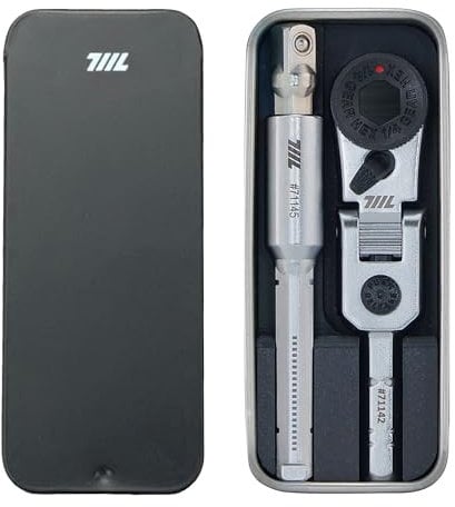 711L EDC Ratchet Wrench Flex HEX – 1/4” Pocket Ratchet Tool with Socket Extension for Everyday Carry – Includes T-Handle and Hex to Socket Adapter