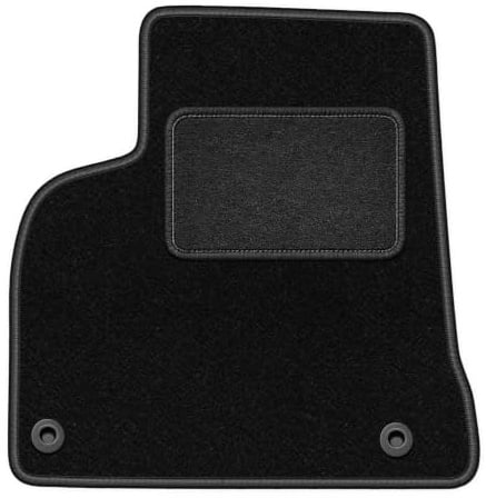 Velours-Fahrermatte passend für Peugeot 5008 I 2009-2017, Schwarz, LUX | passend für 7-Sitzer; Velours-Teppich (Polypropylen), ca. 6,5 mm; rutschfest, runde Befestigungen (Typ CP)