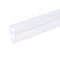 sourcing map Frameless Glass Shower Door Sweep 59.06 Long for 1/4(6mm) Glass U-Type Door Side Seal Strip
