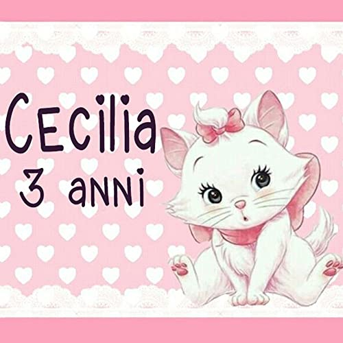 48 Adesivi personalizzabili in varie grafiche per varie cerimonie compleanno battesimo comunione cresima segnaposto (Gattina Minù)