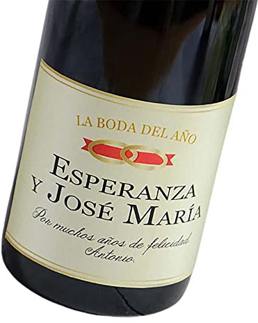 Etiquetas personalizadas para vinos (Etiqueta personalizada de 'Boda' para vinos)