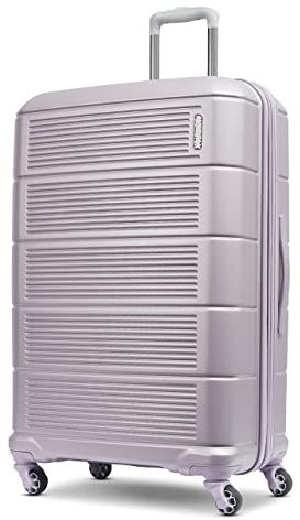 AMERICAN TOURISTER Stratum XLT 2.0 - Valigia rigida espandibile con ruote girevoli, Stratum XLT 2.0, bagaglio rigido espandibile con ruote girevoli, Viola foschia, 28-Inch Checked-Large, Stratum 2.0 -