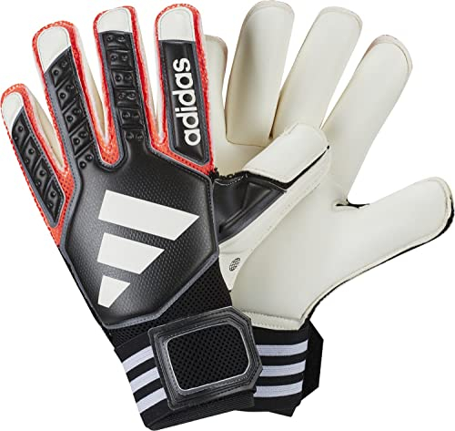 adidas Unisex Goalkeeper Gloves (W/O Fingersave) Tiro Pro Goalkeeper Gloves, Black/White/Iron Met., HN5611, 10