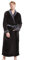 FashGudim Accappatoi Uomo Taglie Forti e Alte in Pile Morbido Lungo con Collo Scialle per Uomo Accappatoio da Bagno Caldo per Casa Invernale (Nero/Grigio, S/M)