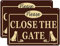 2 Pack Please Close The Gate Signs Dog Loose Sign Metal Reflective 25x18cm Keep Gate Closed Sign Dog In Yard Sign Outdoor Rust Free Aluminum UV Printed Easy Mounting Use Waterproof Durable