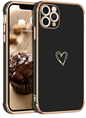 DUEDUE für iPhone 11 Pro Hülle, Hülle iPhone 11 Pro Handyhülle Silikon Stoßfeste Schutzhülle Soft Silikon TPU für iPhone 11 Pro Hülle Silikon 5.8 Schwarz