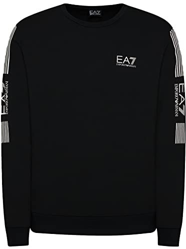 Emporio Armani Felpa Sweatshirt Uomo EA7 6KPM55 PJ9FZ (Nero, S)